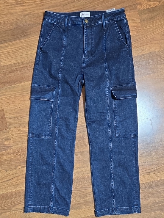 DRIFTWOOD Denim - Driftwood Jeans 31 Blue Cargo High Rise Wide Leg Stretch Utility